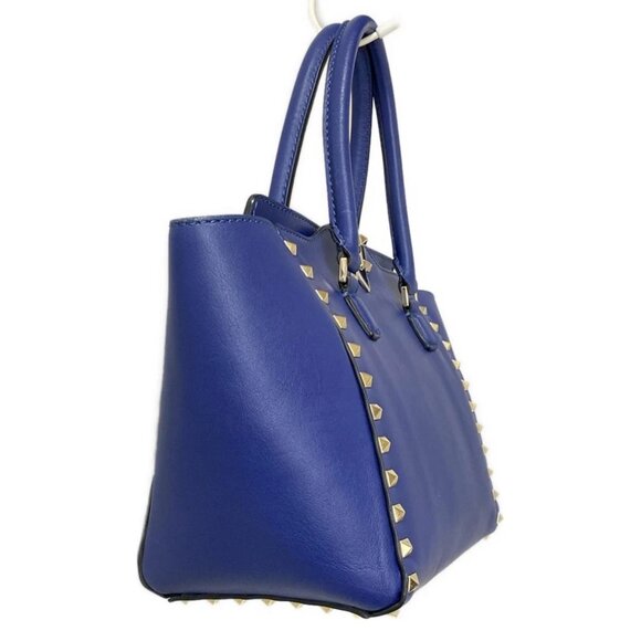 VALENTINOGARAVANI Rockstud Small Bag - Blue Leather Handbag 464-082925 - Picture 2 of 9